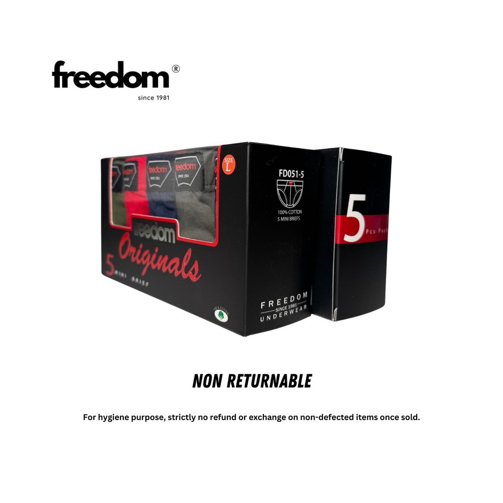 FREEDOM Men Underwear Cotton Brief (5 Pcs) FD051-5