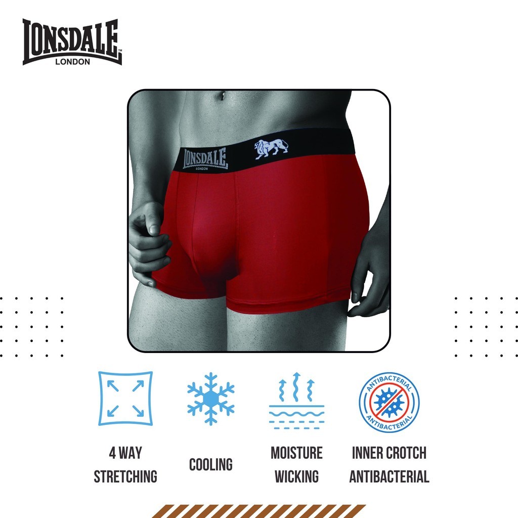 LONSDALE SUPERFINE MICROFIBER 2PK TRUNK MENS LON1007-S2