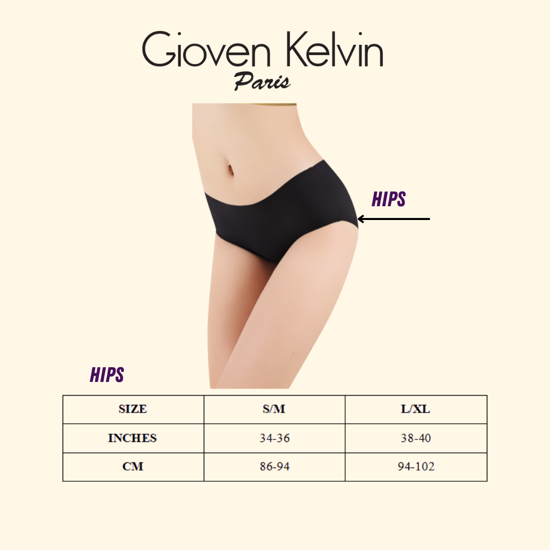 GIOVEN KELVIN Seamless Panty Women Shape Pants Slimming 【HIPSTER】 - Size M to XL (2 pcs, Light weight)