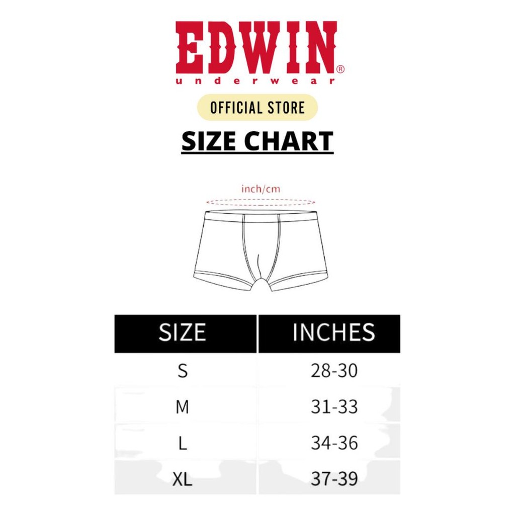 EDWIN SHORTY【EV2512-2M】Edwin Mens Underwear Bamboo Spandex 2pcs