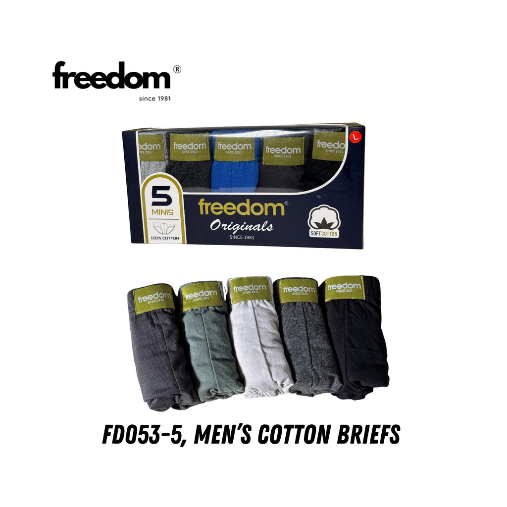 FREEDOM Men Underwear Cotton Brief (5 Pcs) FD053-5