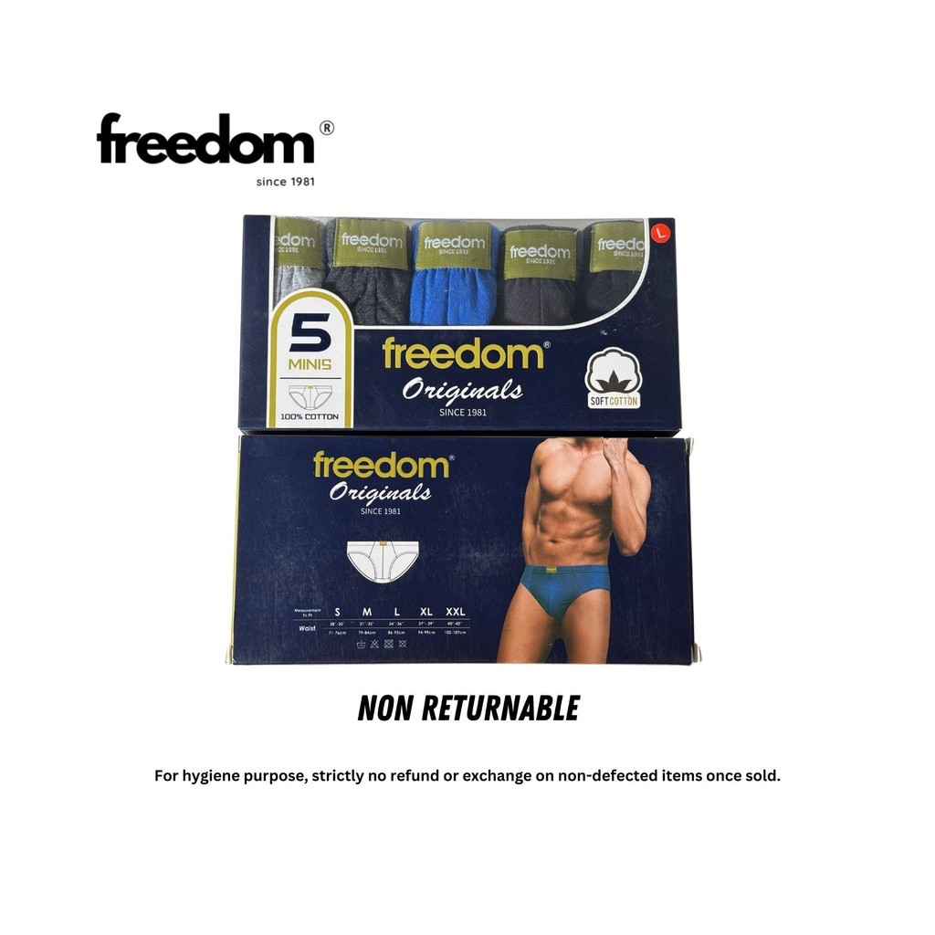 FREEDOM Men Underwear Cotton Brief (5 Pcs) FD053-5