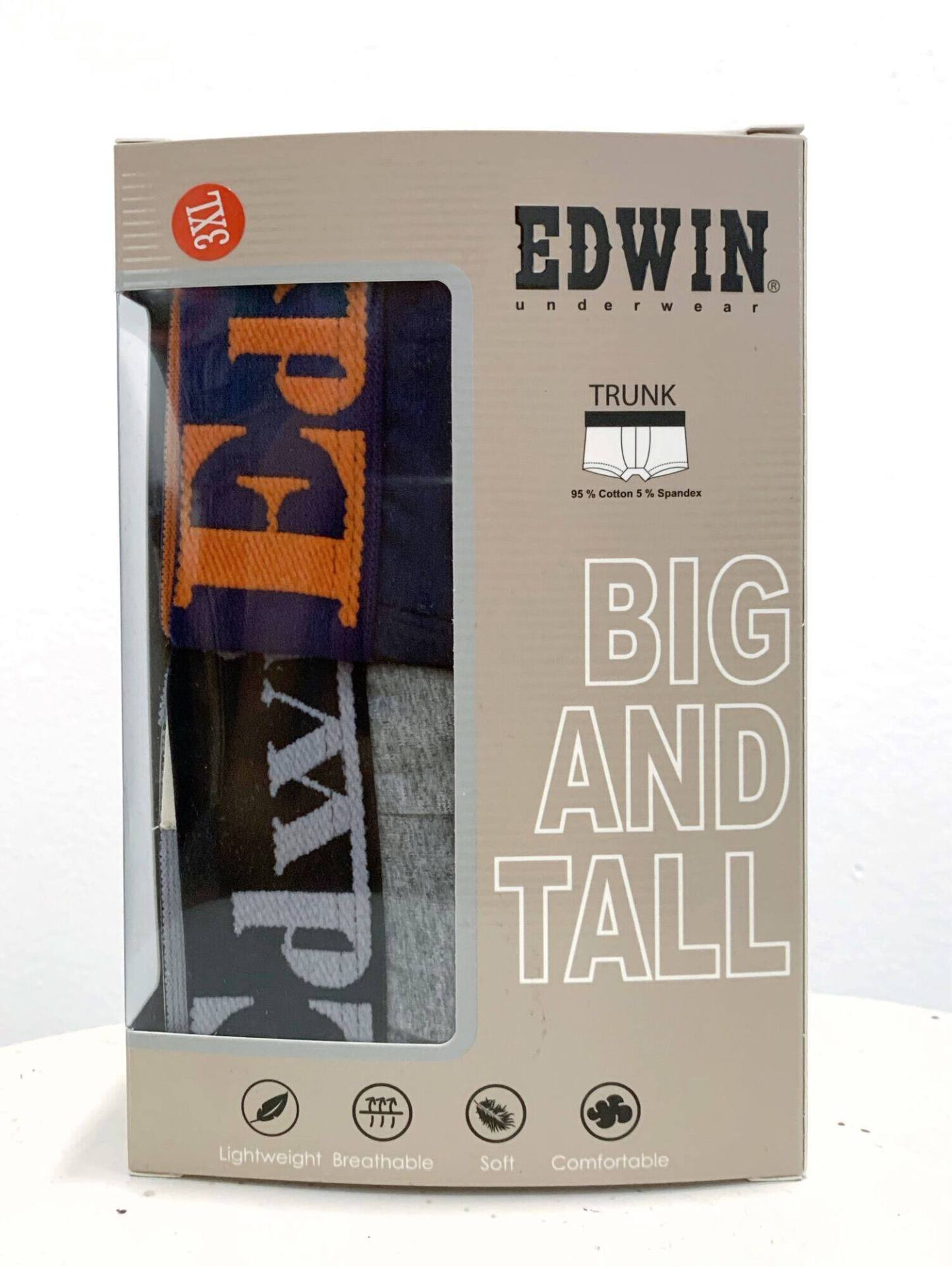 【EV6033】 Edwin underwear Cotton Spandex Big & Tall, TRUNK 2pcs