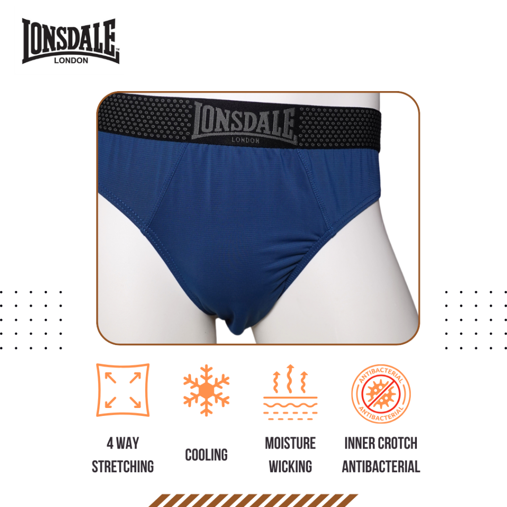 LONSDALE SUPERFINE MICROFIBER 3PK BRIEF MENS LON1015-M3