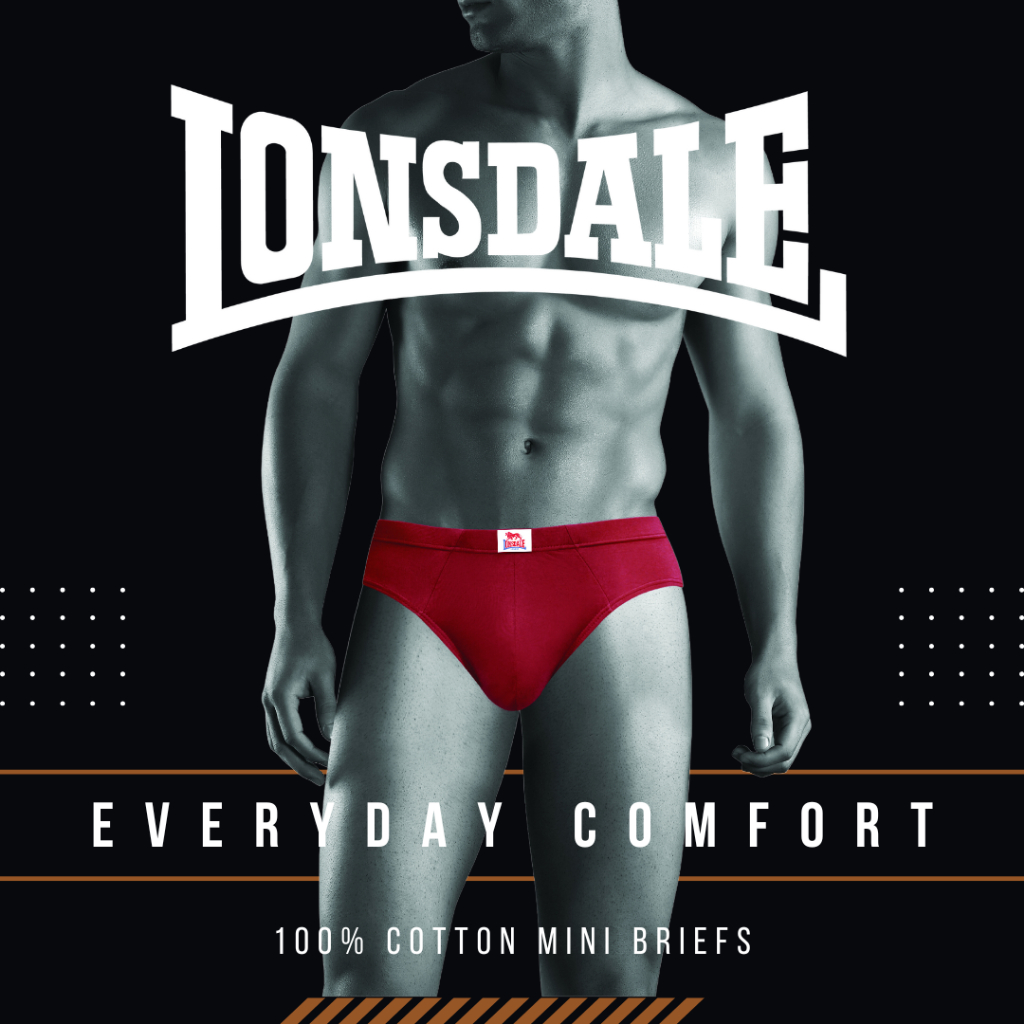 LONSDALE COTTON 5PK MINI BRIEFS MENS LON1024-M2