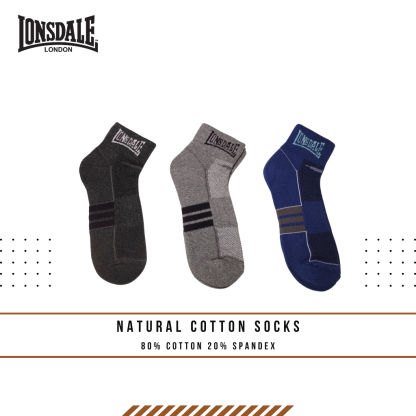 Lonsdale 3 Pack Half Terry Socks LONS28145