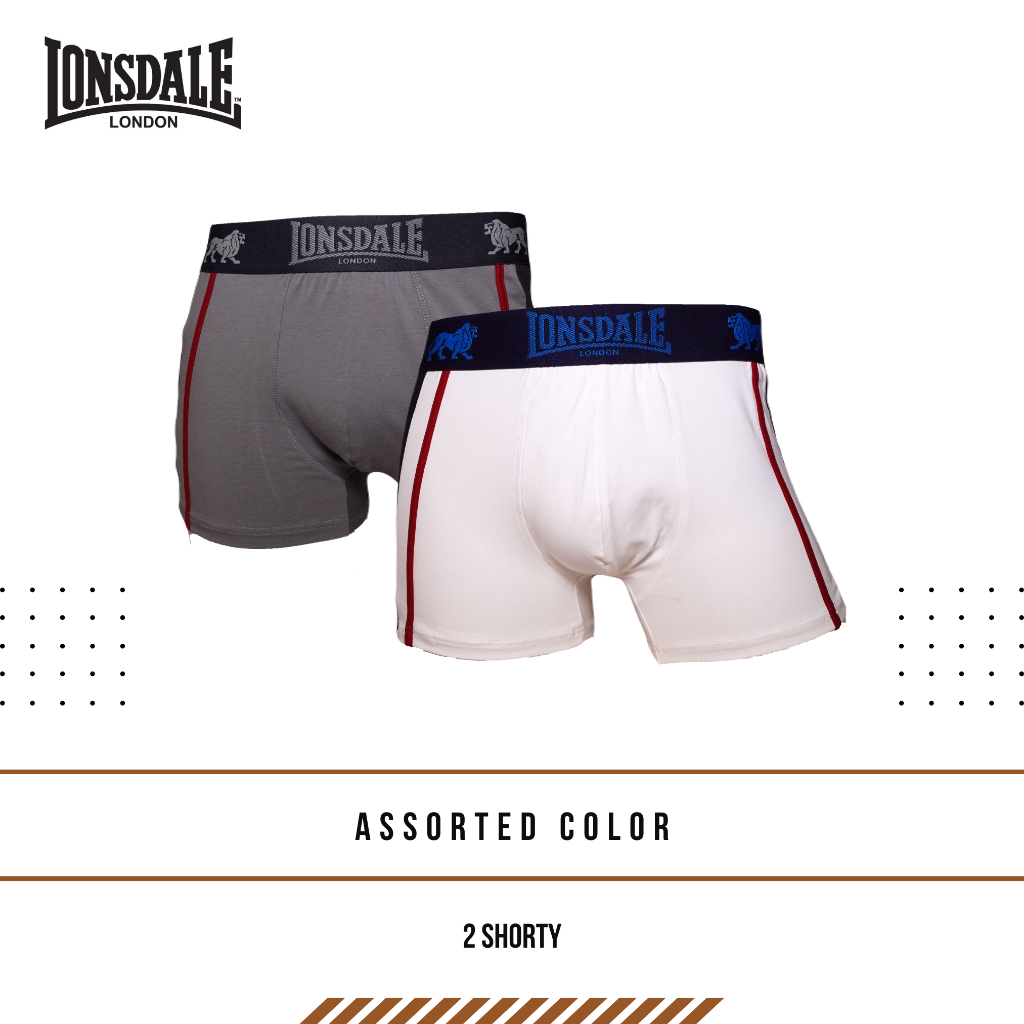LONSDALE COTTON 2PK TRUNK MENS LON1022-S2