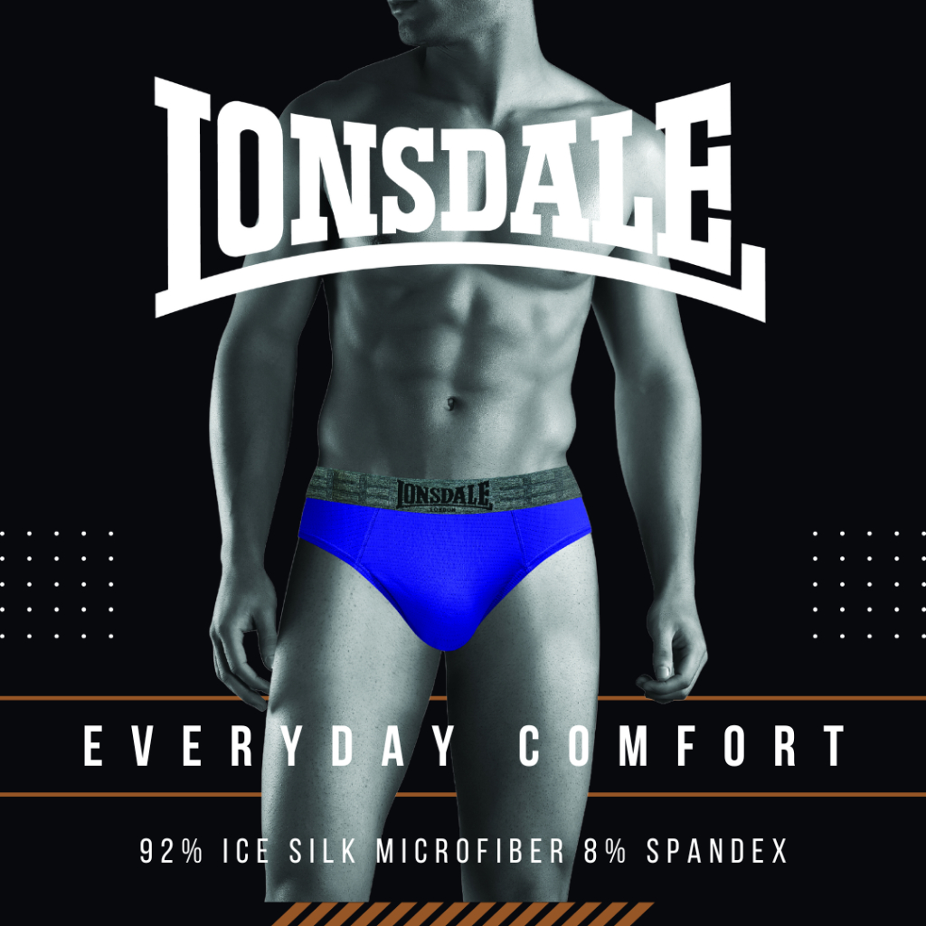 LONSDALE ICE SILK 3PK BRIEF MENS LON1004-M3