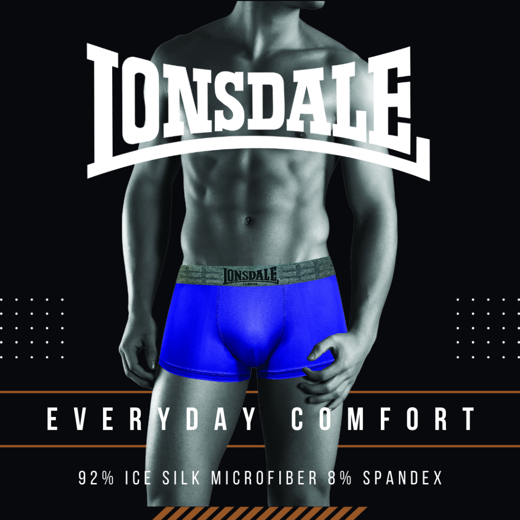 LONSDALE ICE SILK 2PK TRUNK MENS LON1005-S2