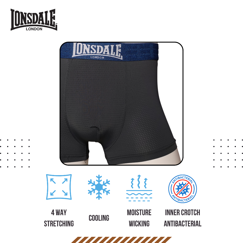 LONSDALE ICE SILK 2PK TRUNK MENS LON1005-S2