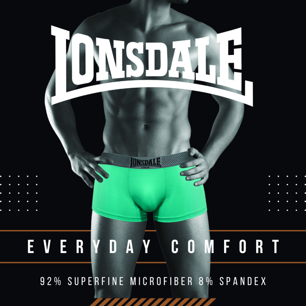 LONSDALE SUPERFINE MICROFIBER 2PK TRUNK MENS LON1016-S2