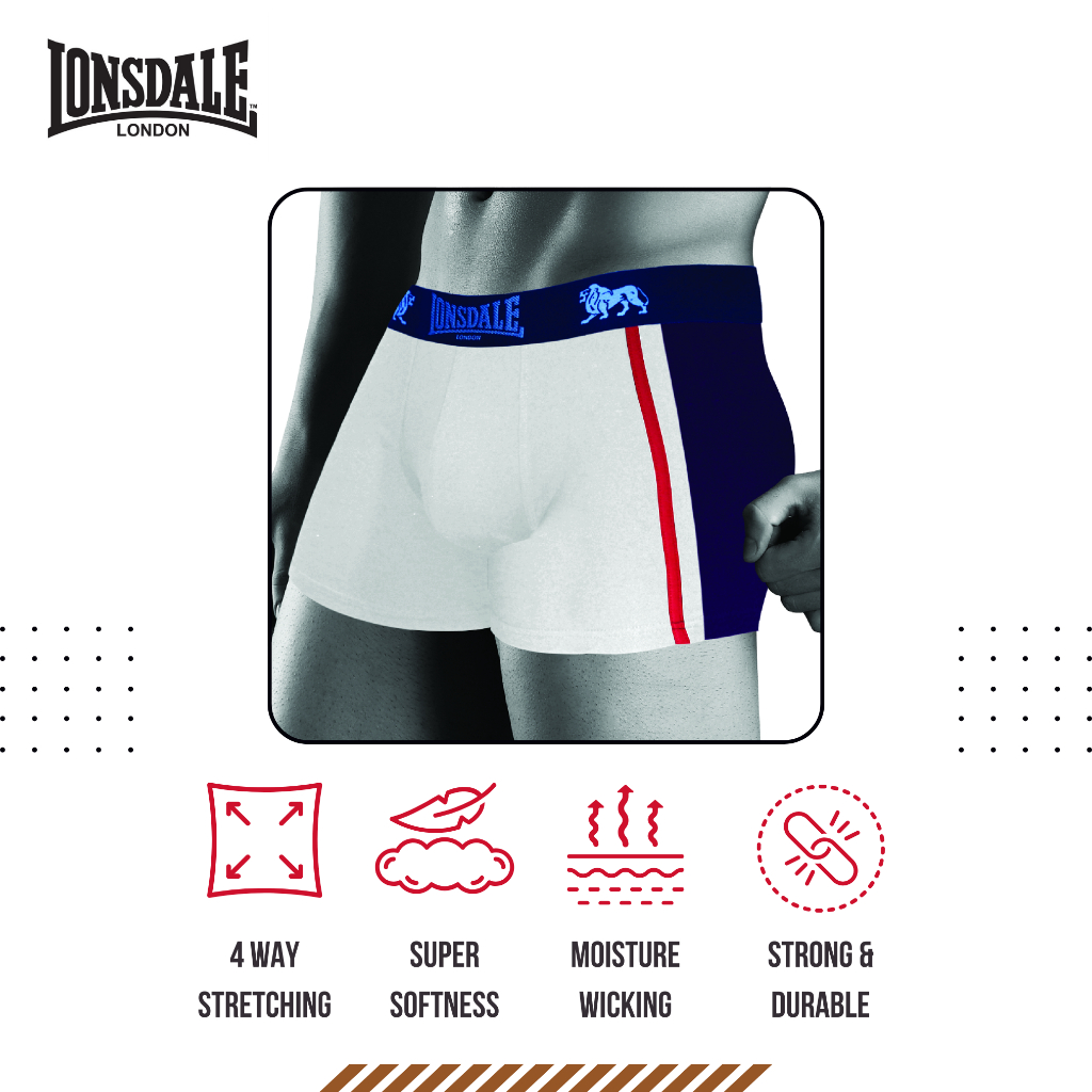 LONSDALE COTTON 2PK TRUNK MENS LON1022-S2