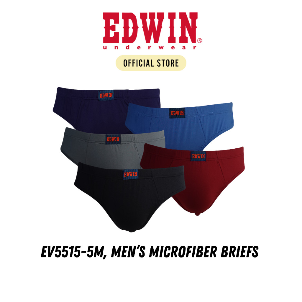 Edwin Underwear Premium Briefs Microfiber Spandex【EV5515-5M】5pcs