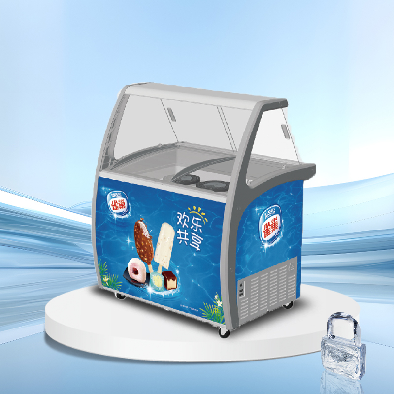 Glass lid horizontal ice cream display freezer丨AH SERIES丨AHIC