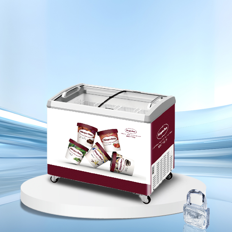 Glass lid horizontal ice cream display freezer丨AH SERIES丨AHIC