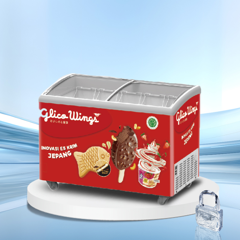 Glass lid horizontal ice cream display freezer丨AH SERIES丨AHIC