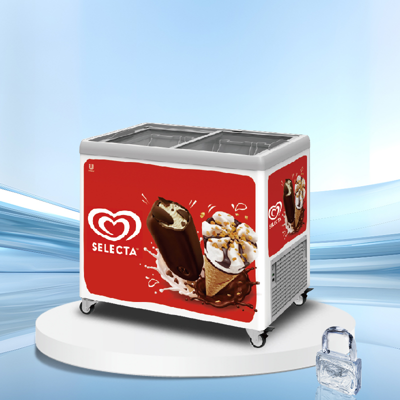 Glass lid horizontal ice cream display freezer丨AH SERIES丨AHIC