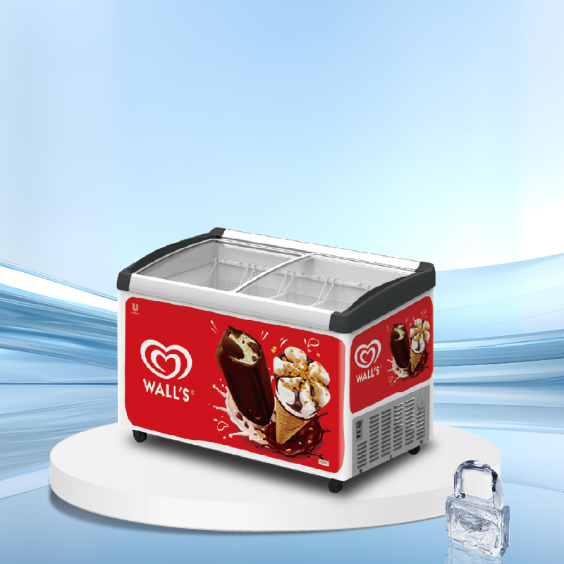 Glass lid horizontal ice cream display freezer丨AH SERIES丨AHIC
