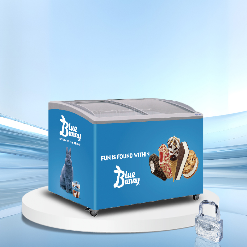 Glass lid horizontal ice cream display freezer丨AH SERIES丨AHIC