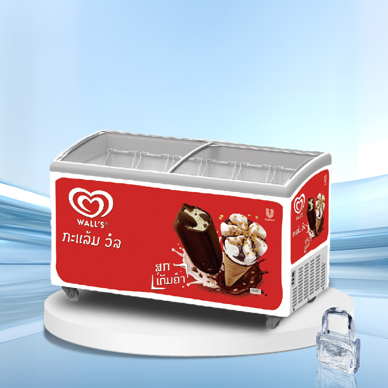 Glass lid horizontal ice cream display freezer丨AH SERIES丨AHIC