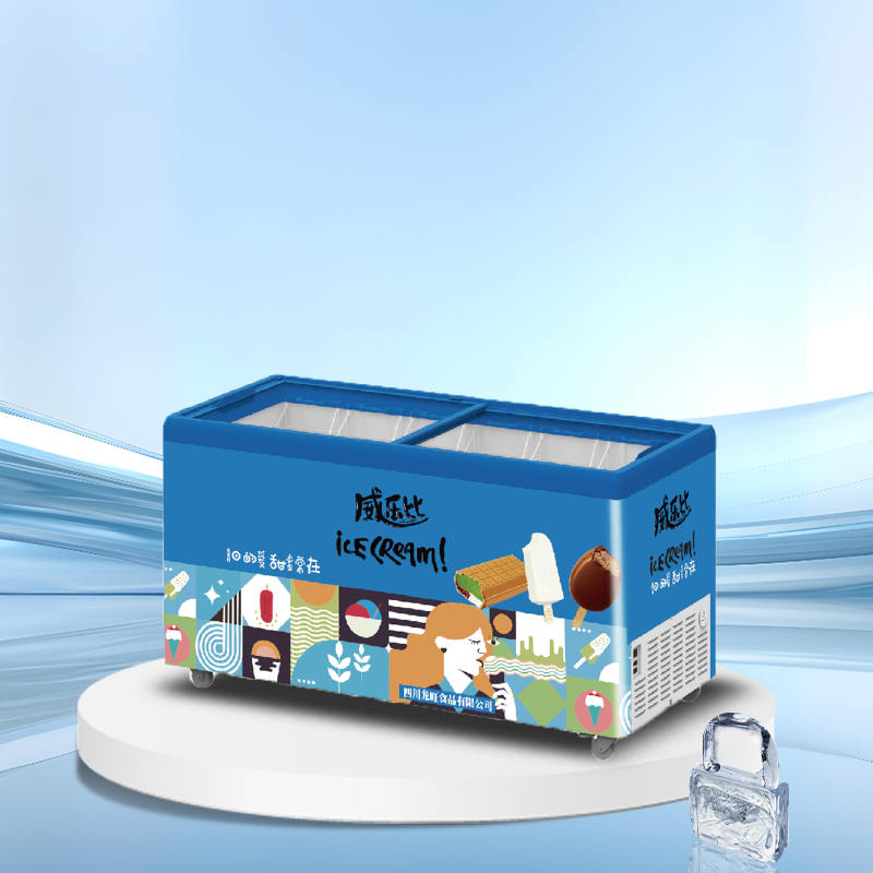 Glass lid horizontal ice cream display freezer丨AH SERIES丨AHIC