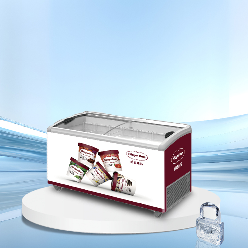 Glass lid horizontal ice cream display freezer丨AH SERIES丨AHIC