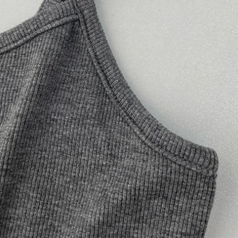 三件組合套裝 高級感灰色連帽長袖上衣 休閒寬褲 吊帶背心 簡約通勤百搭修身套裝