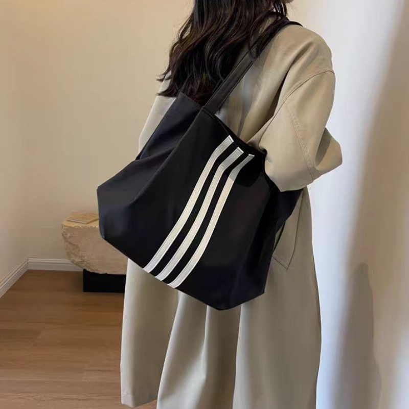 防水耐磨大容量托特包 慵懶風尼龍單肩包手提袋