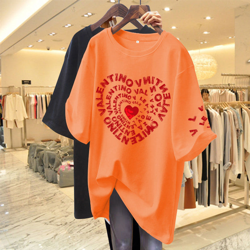 [特價出清]純棉呼吸感減齡T 短袖圓領簡約韓版T 大尺碼M-5XL