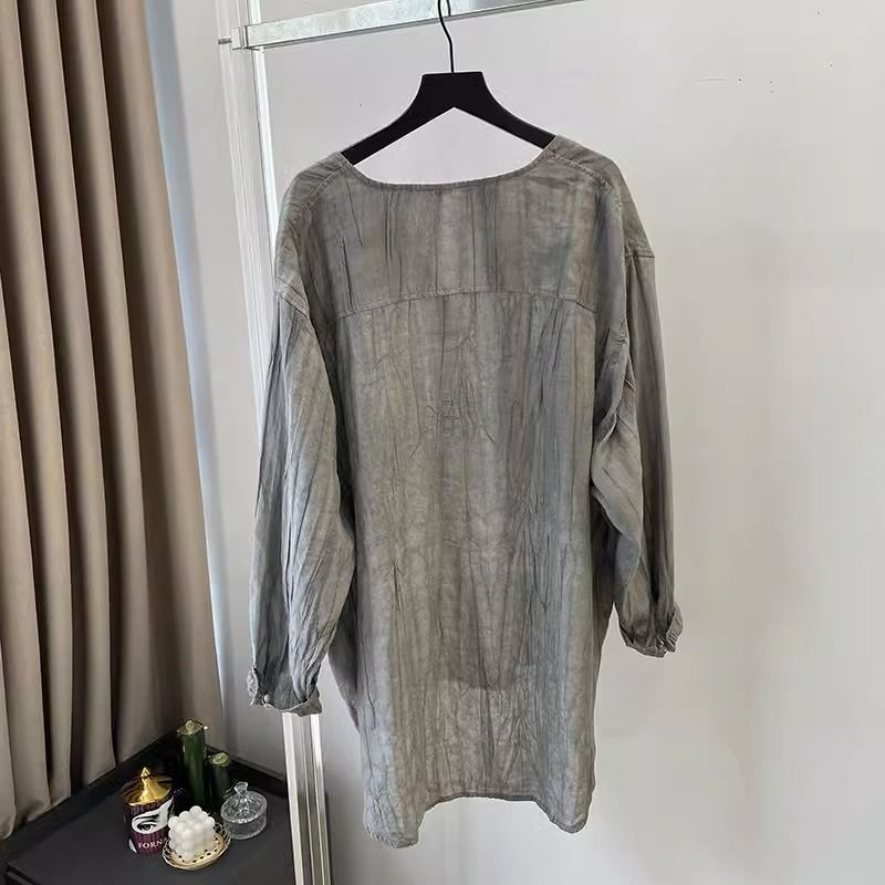 休閒慵懶風不規則襯衫套裝兩件組