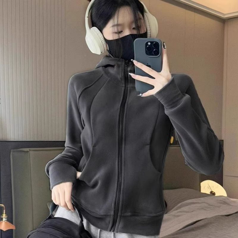 秋冬新款搖粒絨拉鍊外套 連帽/立領 加絨加厚修身款 舒適保暖