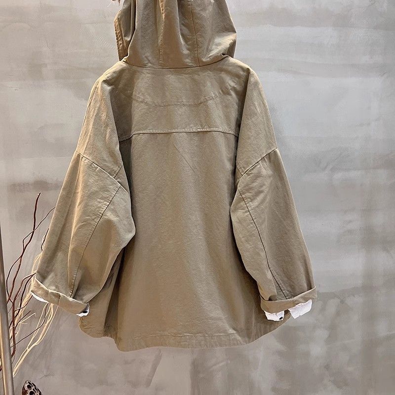 簡約．工裝韓版連帽風衣外套