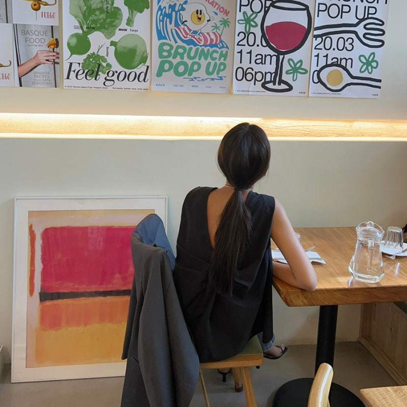 背心吊帶套頭夏季簡約正反穿襯衫