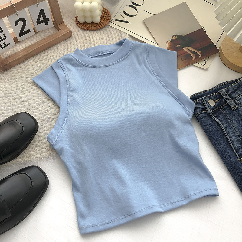 設計感純欲風純棉小可愛背心 柔軟透氣帶胸上衣Bratop