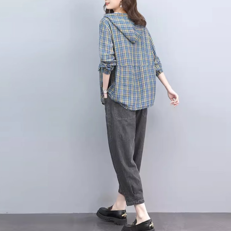 九分牛仔褲寬鬆顯瘦高腰休閒鬆緊哈倫褲