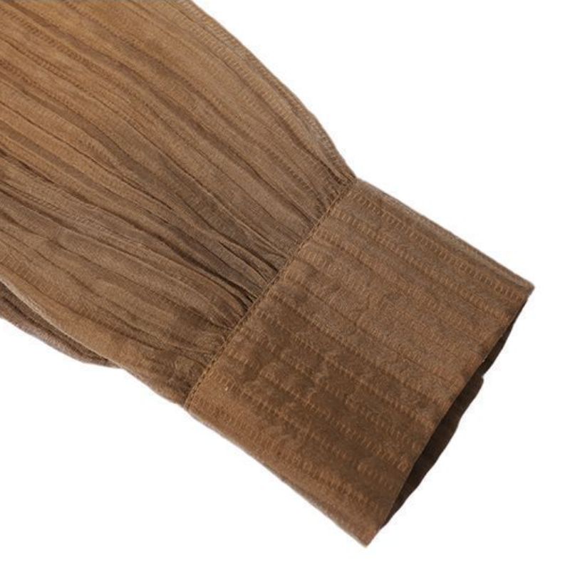 綁帶立領層次蛋糕洋裝 長袖‧輕甜氣質