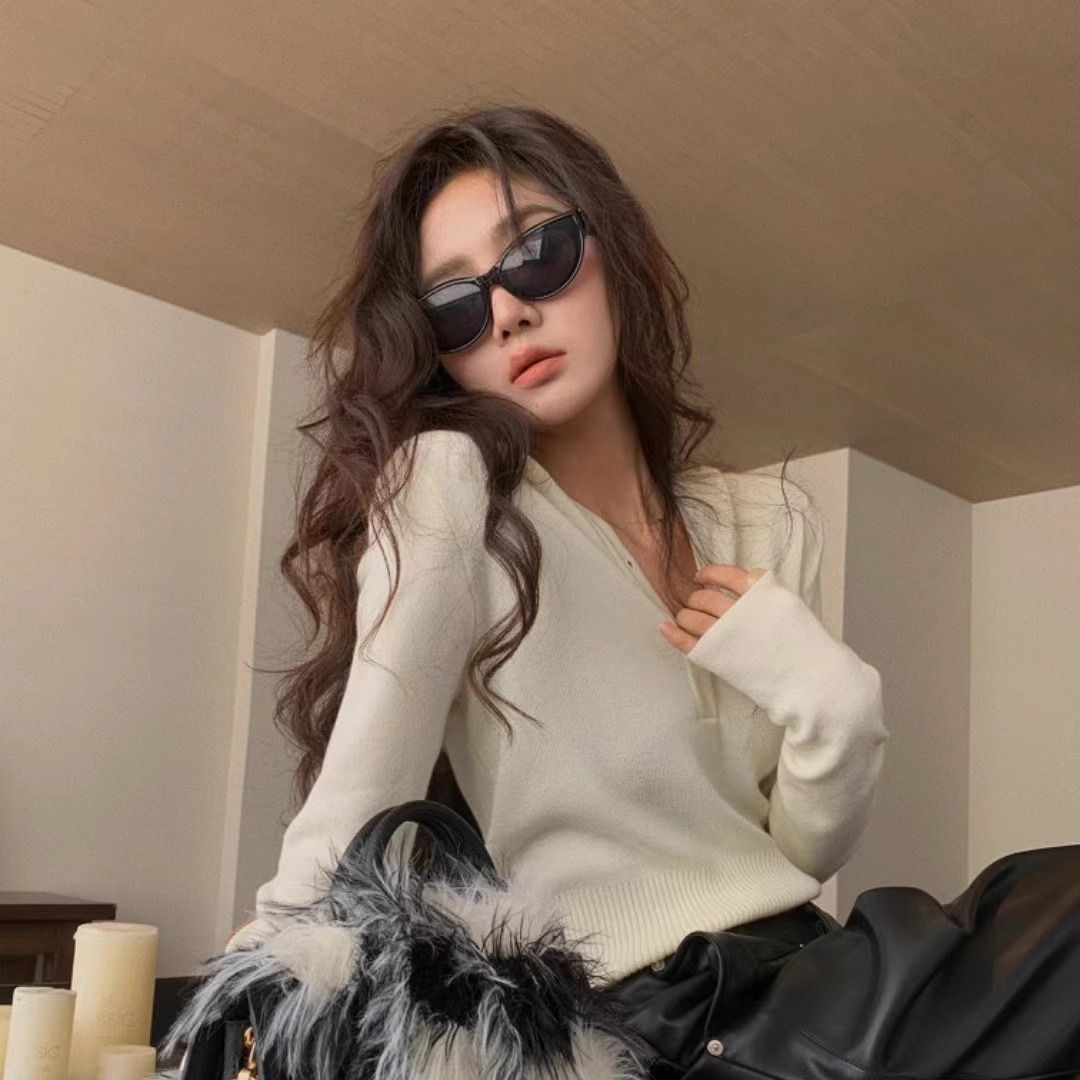 連帽針織短版上衣 5色修身 收腰顯瘦 長袖毛衣 秋季甜辣風