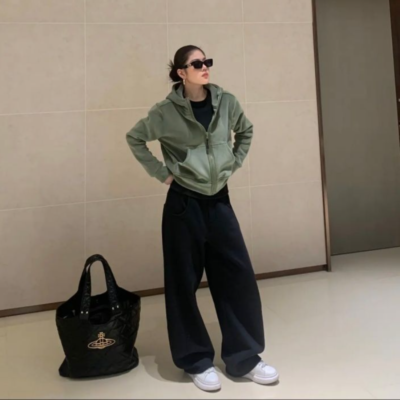 雙面絨連帽開襯外套 加絨加厚保暖 時尚百搭冬季外套