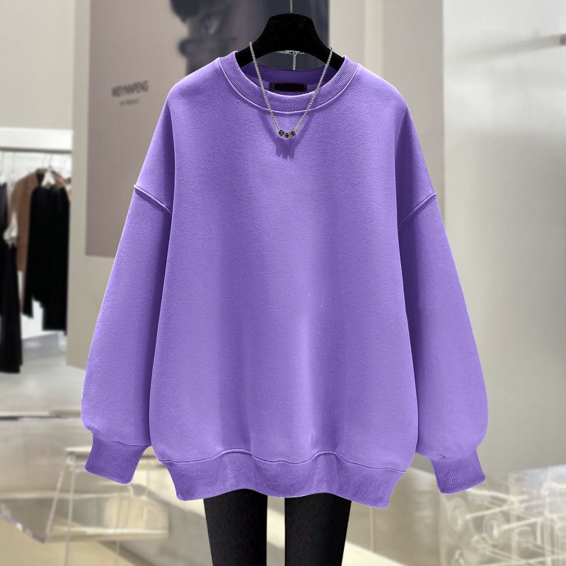 素色大學TEE 顯瘦寬鬆圓領無帽長袖T 多色可選