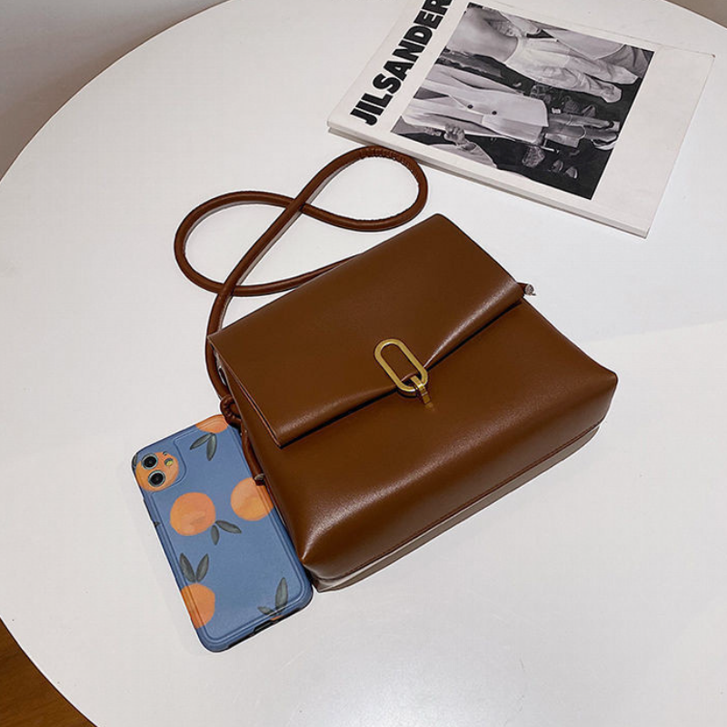 復古高質感鎖扣小方包 韓版氣質百搭