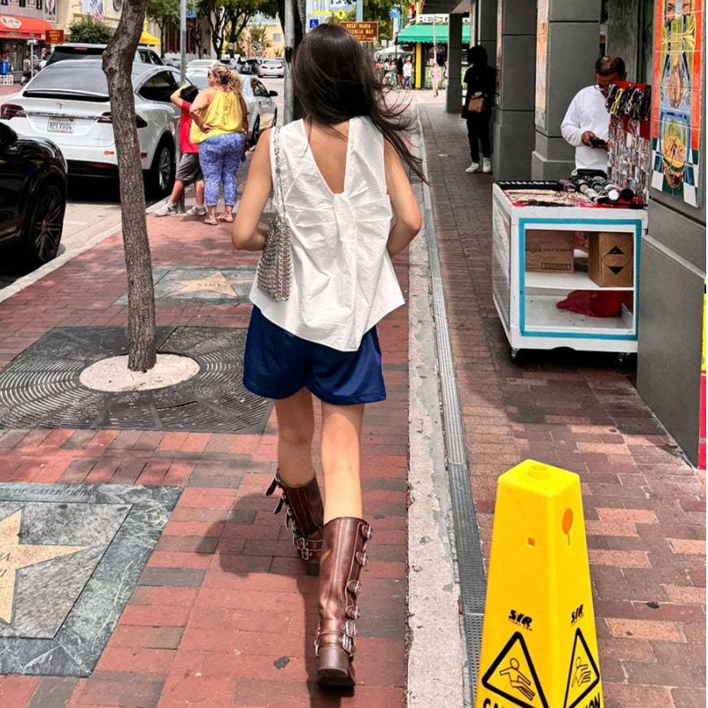 背心吊帶套頭夏季簡約正反穿襯衫