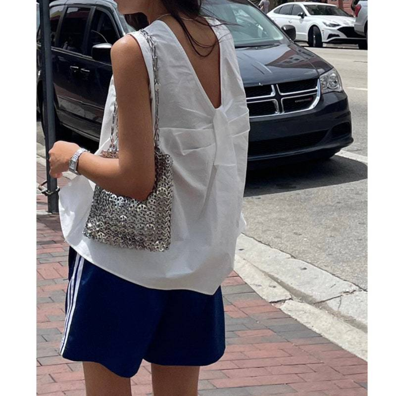 背心吊帶套頭夏季簡約正反穿襯衫