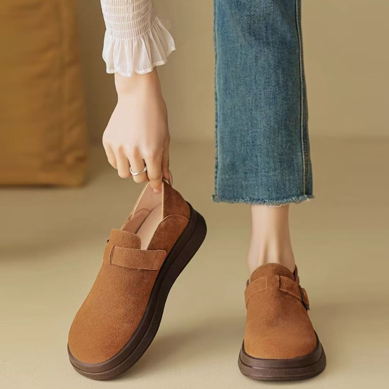 韓版時尚復古勃肯鞋 輕便套腳式懶人鞋 全包設計單鞋