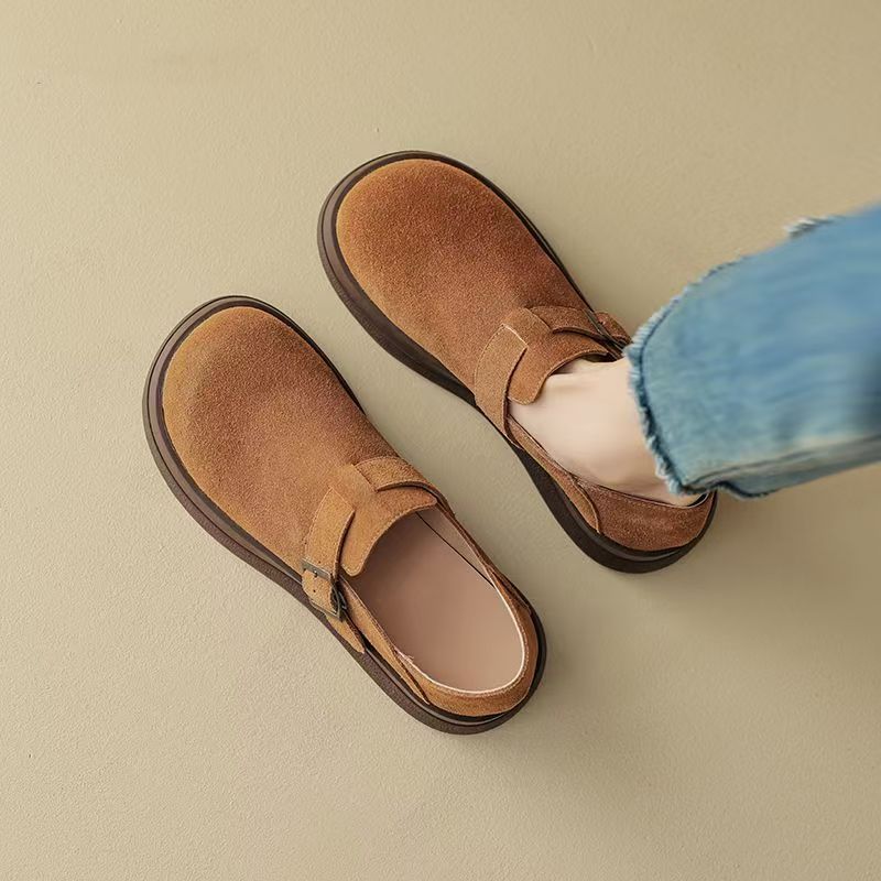 韓版時尚復古勃肯鞋 輕便套腳式懶人鞋 全包設計單鞋