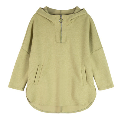 冬季韓系連帽帽T 寬鬆顯瘦拉鍊外套 設計感上衣