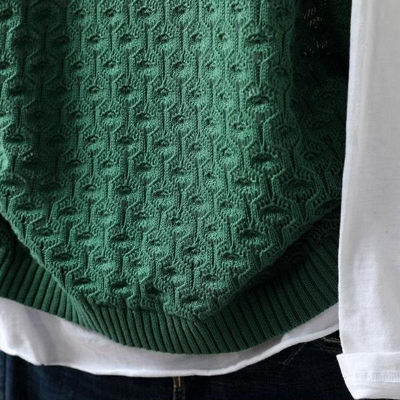 鏤空提花針織背心 素面寬鬆休閒無袖坎肩