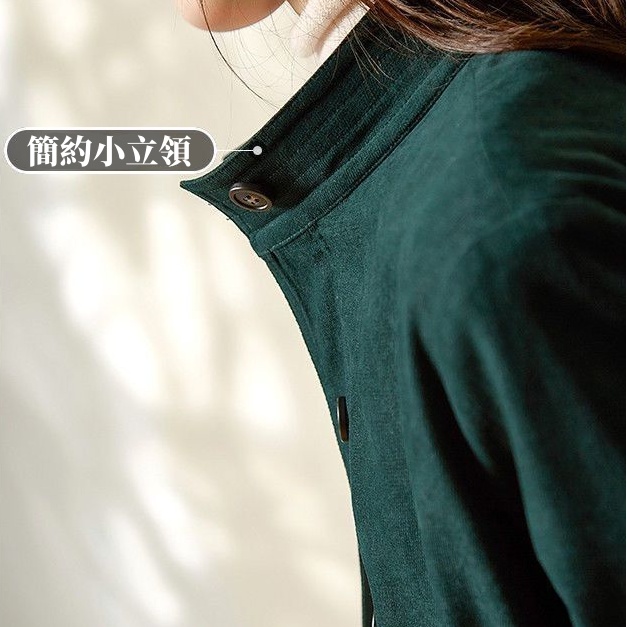 細絨布寬鬆外套-顯瘦純色設計 韓版時尚百搭上衣