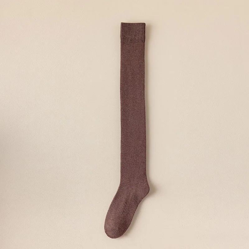 秋冬加厚保暖過膝襪-防滑護膝毛圈大腿襪 高筒長襪