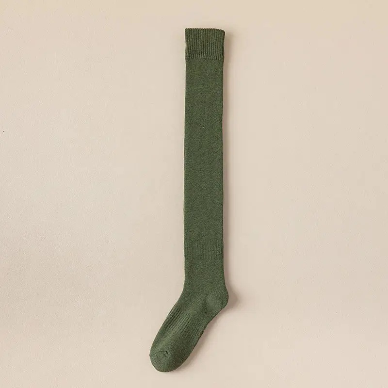 秋冬加厚保暖過膝襪-防滑護膝毛圈大腿襪 高筒長襪