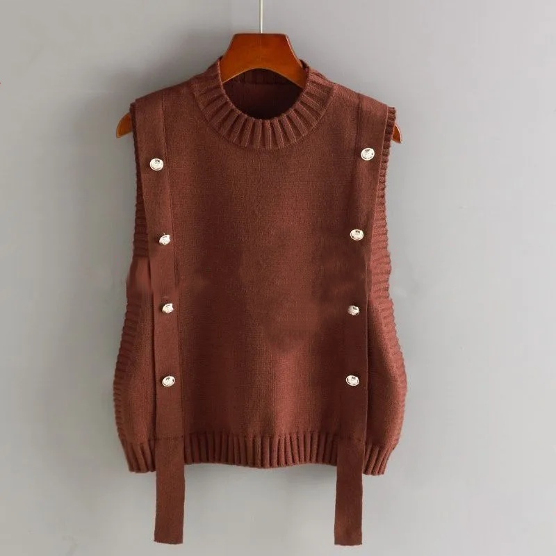 【單品可選】襯衫馬甲兩件套-春秋時尚減齡針織上衣套裝